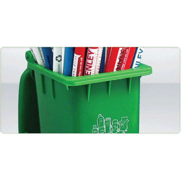 Potlodenhouder afvalcontainer - gerecycled plastic
